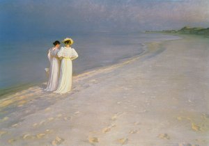 Sommerkveld på Skagen Sørstrand med Anna Ancher og Marie Kroyer